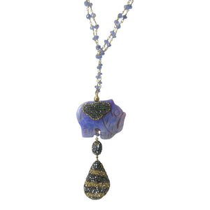 <i>Tanzanite and Elephant Necklace</i>