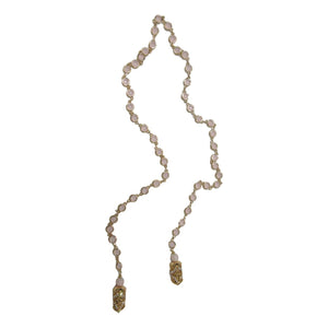 <i>Rose Quartz Bezel Lariat</i>